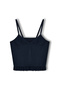 Cotton Ribbed Crop Tank Top and Ruffle Shorts Women's Pajama Set - 5