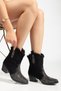 Women's Western Cowboy Ripped Detailed Stoned Denim Boots - 2
