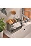 Tidy Up Grey Sink Organizer with Soap Dispenser & Sponge Holder – Made in Italy - 4
