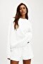 White Long Sleeve Basic Women's Sweatshirt Sh278 - 2