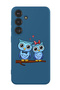 Protective Liquid Silicone Shockproof Case For Samsung Galaxy S24 Plus (Blue) - love birds