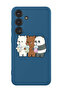 Protective Liquid Silicone Shockproof Case For Samsung Galaxy S24 Plus (Blue) - 3 Panda Drinking
