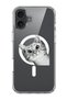 iPhone 16 Magsafe Case Compatible with, Shockproof Phone Bumper Cover - Cat Peep