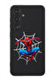 Protective Liquid Silicone Shockproof Case For Samsung Galaxy S24 (Black) - Spiderman web