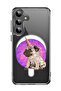 Case for Samsung Galaxy S24 6.2-inch Compatible with MagSafe, Shockproof Phone Bumper Cover Puggy