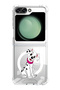 Case for Samsung Galaxy Z Flip 5 Compatible with MagSafe, Shockproof Phone Bumper Cover Dog Dab