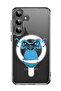 Case for Samsung Galaxy S24 Plus Compatible with MagSafe, Shockproof Cover Blue monkey face
