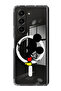 Case for Samsung Galaxy Z Fold 5 Compatible with MagSafe, Shockproof Bumper Case Mickey Kissing