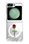 Case for Samsung Galaxy Z Flip 5 Compatible with MagSafe, Shockproof Phone Bumper Cover Rose