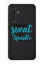 Protective Liquid Silicone Case For Samsung Galaxy S24 Plus (Black) - I dont sweat I sparkle black