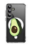 Case for Samsung Galaxy S24 6.2-inch Compatible with MagSafe, Shockproof Phone Bumper Cover Avacado
