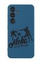 Protective Liquid Silicone Case For Samsung Galaxy S24 Plus (Blue) - Aloha Beach Paradise Black
