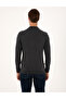 Anthracite Melange Slim Fit Polo Neck Basic Knitwear Sweater 50314189-Vr081 - 5