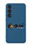 Protective Liquid Silicone Case For Samsung Galaxy S24 Plus (Blue) - Cat pumpkin Halloween