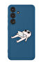 Protective Liquid Silicone Shockproof Case For Samsung Galaxy S24 Plus (Blue) - Sleep with Laptop