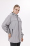 Women's gray Hooded nova fabric lightweight and durable stylish Transitional water and windproof raincoat - 5