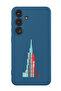 Protective Liquid Silicone Shockproof Case For Samsung Galaxy S24 Plus (Blue) - Burj Khalifa