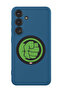 Protective Liquid Silicone Shockproof Case For Samsung Galaxy S24 Plus (Blue) - Marvel logo