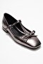 Lorena Platinum Bow Women's Ballerina Shoes - 3