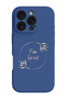 iPhone 16 Pro Max Blue Protective Liquid Silicone Shockproof Case - Free Spirit Circle