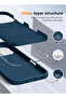 iPhone 16 Pro Max Blue Protective Liquid Silicone Shockproof Case - H& mouse pointer - 4