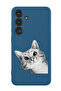Protective Liquid Silicone Shockproof Case For Samsung Galaxy S24 Plus (Blue) - Cat Peep