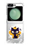 Case for Samsung Galaxy Z Flip 5 Compatible with MagSafe, Shockproof Bumper Case Black Cat Halloween