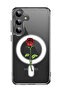 Case for Samsung Galaxy S24 6.2-inch Compatible with MagSafe, Shockproof Phone Bumper Cover Rose