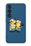 Protective Liquid Silicone Shockproof Case For Samsung Galaxy S24 Plus (Blue) - 3 minions