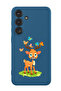Protective Liquid Silicone Shockproof Case For Samsung Galaxy S24 Plus (Blue) - deer