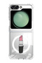 Case for Samsung Galaxy Z Flip 5 Compatible with MagSafe, Shockproof Phone Bumper Cover Lipstick