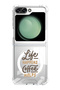 Case for Samsung Galaxy Z Flip 5 Compatible with MagSafe, Shockproof Bumper Case life-happens-coffee