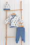 100% Cotton 3 Piece Baby Bodysuit Set Newborn Gift Set Teddy Bear