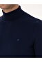 Light Navy Blue Slim Fit Turtleneck Basic Knitwear Sweater 50314202-Vr059 - 7
