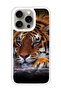 Protective Case Cover For APPLE IPHONE 15 Pro Tiger (White Bumper)
