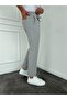 Gray Seersucker Fabric Lycra Trousers - 4