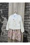 Girl's Flower Printed T-Shirt Cardigan Skirt Set - 6