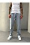 Blue Waffle Fabric Baggy Trousers - 3