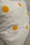 Punch Embroidered 2 Pieces Cream Fabric Yellow White Woven Throw Pillow Case Modern Bohemian Pattern Case - 5