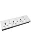 3 Way-Socket Extension Strip, White, Multi-Outlet Power Strip with Individual Switches Witho - 4