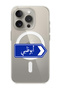 Case for iPhone 15 Pro Max Compatible with MagSafe, Shockproof Cover abudhabi blue sign board
