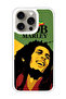 Protective Case Cover For APPLE IPHONE 15 Pro Bob Marley (White Bumper)