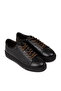 Men's Genuine Leather Black Sneaker Shoes - 4
