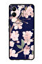 Protective Case Anti Scratch Shock Proof Bumper Cover For Vivo V29e Pink Flowers In Blue Background