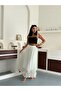 Black Donette Pleated Skirt