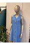 Women's Stylish Linen Dress with Front Buttons - 3