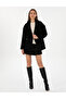 Black Comfort Fit Wool Blend Melton Coat 50314272-Vr046 - 4