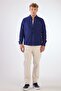Men's Regular Fit Long Sleeve Light Navy Blue Shirt - 5