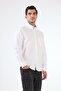 Men's Regular Fit Button-Down Collar Long Sleeve White Shirt - 2