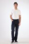Men's Regular Fit Dark Navy Blue Jeans - 3